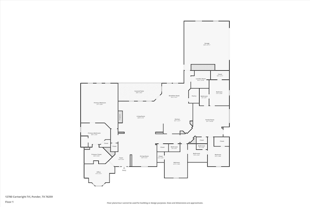 12780 Cartwright Trl, Ponder, TX 76259 - view of home floor plan