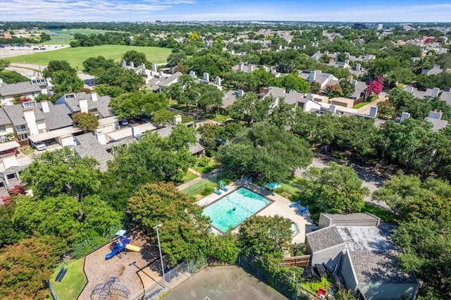 9206 Flickering Shadow Dr, Dallas, TX 75243 - aerial view of a pool
