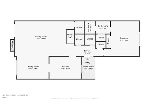 9206 Flickering Shadow Dr, Dallas, TX 75243 - view of floor plan / room layout