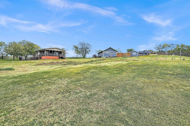 2212 Fred Smith Pkwy, Celina, TX 75009 - view of green lawn with a deck