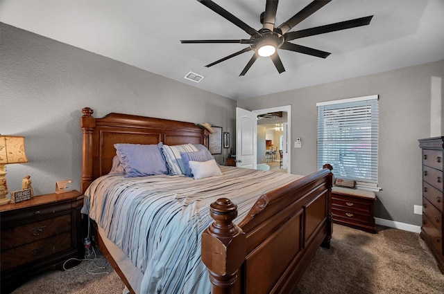 2212 Fred Smith Pkwy, Celina, TX 75009 - bedroom with dark colored carpet and ceiling fan