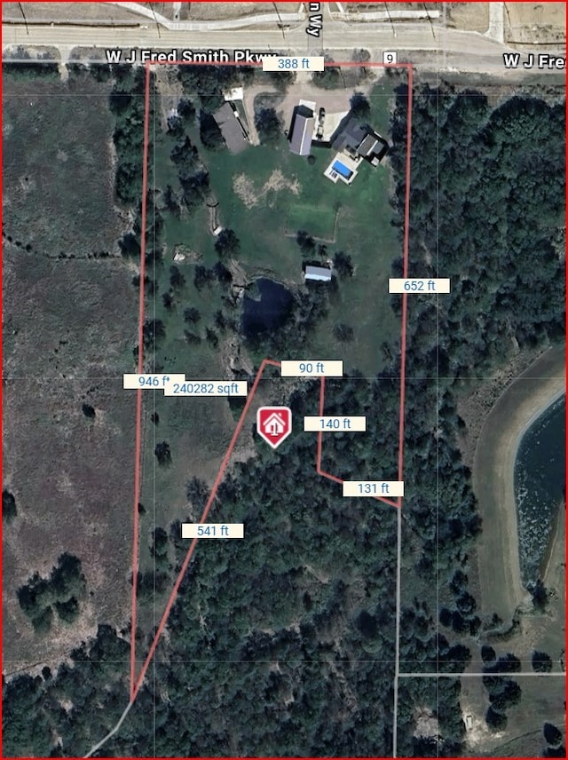 2212 Fred Smith Pkwy, Celina, TX 75009 - map / location with property boundaries highlighted