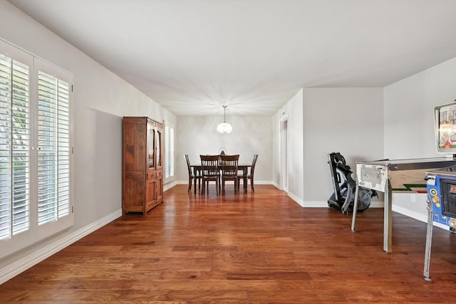 4201 Blackwillow Dr, Mesquite, TX 75150 - dining area featuring wood finished floors and a chandelier