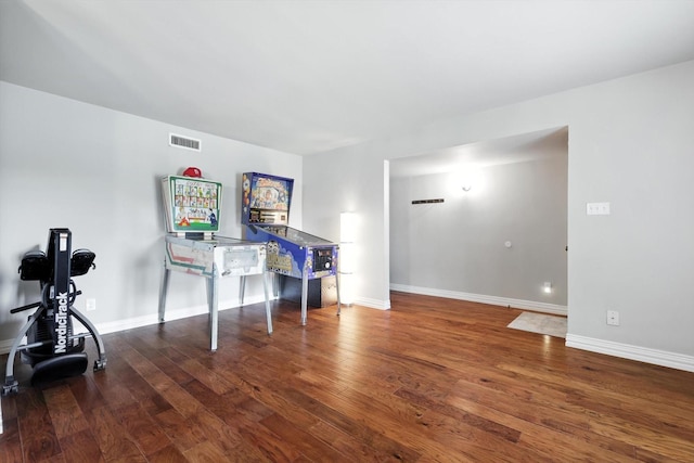 4201 Blackwillow Dr, Mesquite, TX 75150 - office area featuring wood finished floors and baseboards