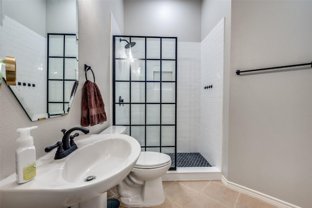 214 Chisholm Trl, Argyle, TX 76226 - bathroom with a shower stall and tile patterned flooring