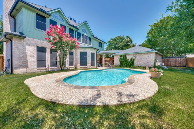 214 Chisholm Trl, Argyle, TX 76226 - view of swimming pool with a fenced backyard