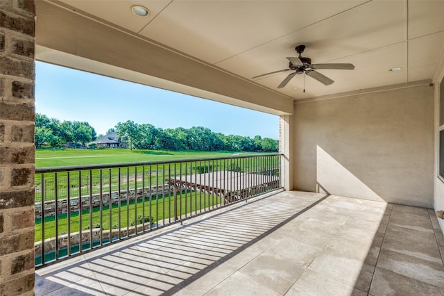 8540 Canyon Xing, Lantana, TX 76226 - balcony with ceiling fan
