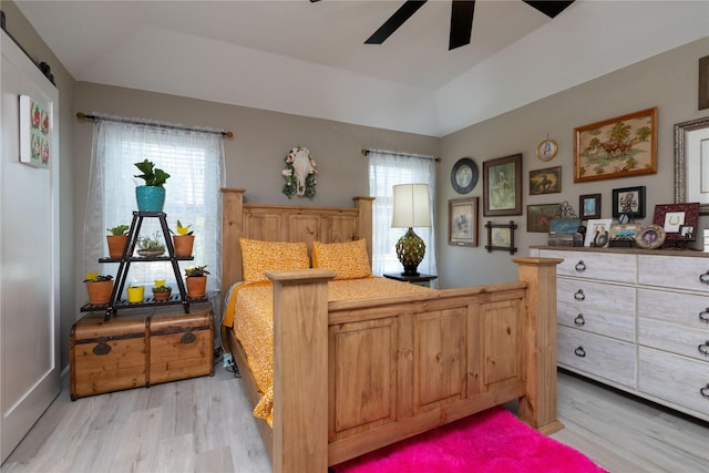 874 Havenbrook Dr, Arlington, TX 76001 - bedroom with light wood-style floors and lofted ceiling