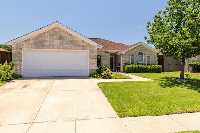 874 Havenbrook Dr, Arlington, TX 76001 - ranch-style home with concrete driveway, brick siding, and an attached garage