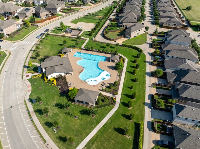 8133 Blumelia Dr, Dallas, TX 75252 - aerial view of property and surrounding area with a pool area and nearby suburban area