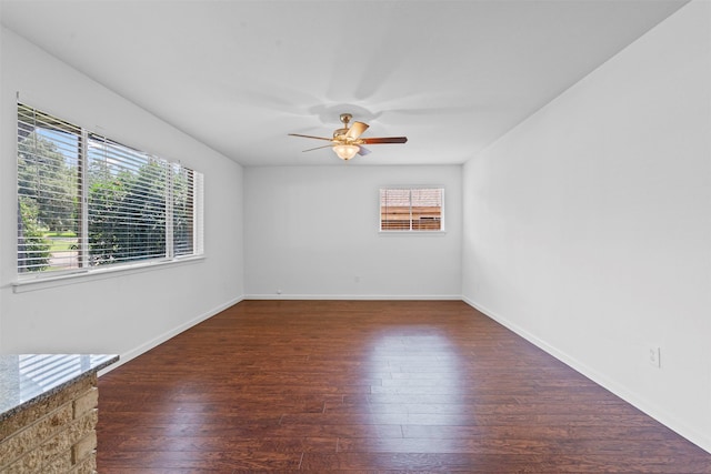7005 Culver Ave, Fort Worth, TX 76116 - empty room featuring wood finished floors and a ceiling fan