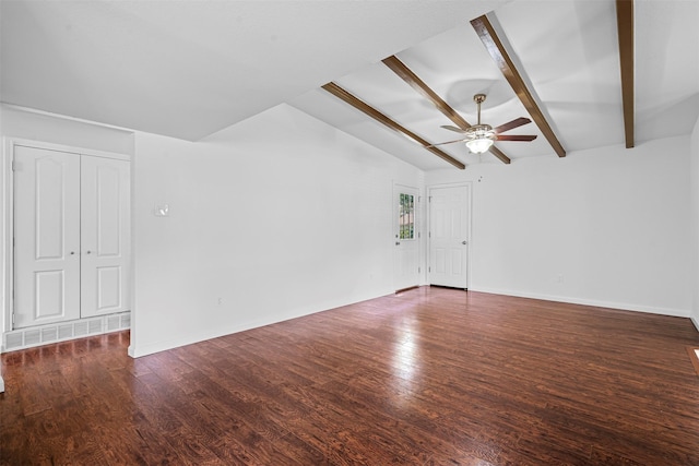7005 Culver Ave, Fort Worth, TX 76116 - unfurnished living room with ceiling fan and wood finished floors