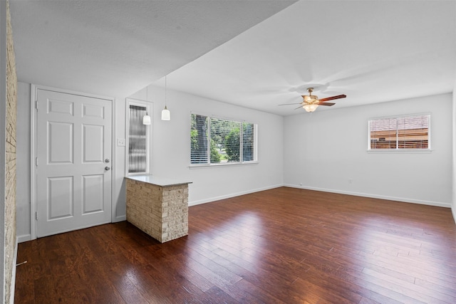 7005 Culver Ave, Fort Worth, TX 76116 - spare room with a ceiling fan and dark wood-style floors