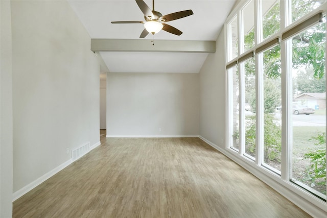 108 Sunnyvale Ter, Hurst, TX 76053 - unfurnished room with healthy amount of natural light, wood finished floors, and ceiling fan