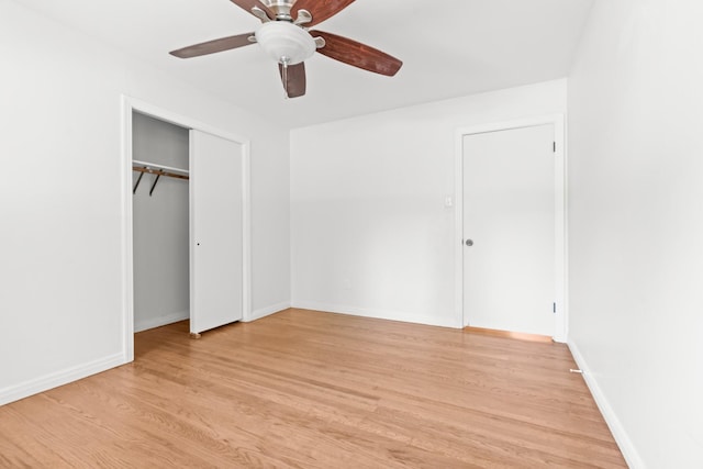 2333 Hermanson Dr, Waco, TX 76710 - unfurnished bedroom with light wood-type flooring and ceiling fan