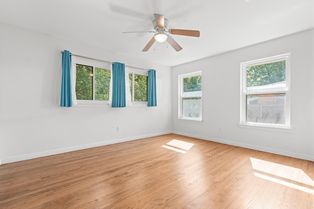 2333 Hermanson Dr, Waco, TX 76710 - unfurnished room with plenty of natural light, light wood-style floors, and a ceiling fan