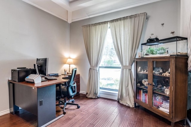 6211 White Rose Trl, Dallas, TX 75248 - office area with wood finished floors