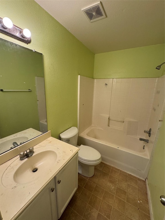 3048 Saint Ursula Dr, Dallas, TX 75233 - full bathroom with vanity, washtub / shower combination, and a textured wall