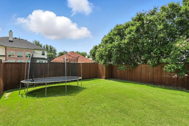 13242 Grayhawk Blvd, Frisco, TX 75033 - fenced backyard featuring a trampoline