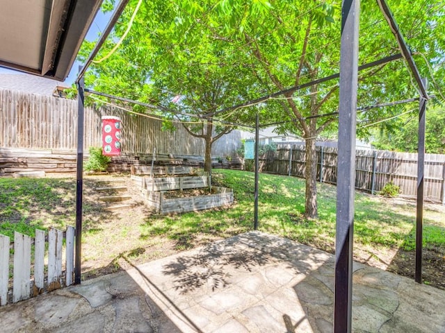 10200 Pack Saddle Ct, Fort Worth, TX 76108 - fenced backyard with a patio area
