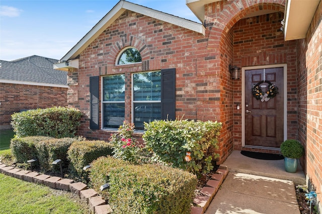 502 Austin Ln, Lavon, TX 75166 - view of exterior entry featuring brick siding