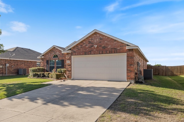 502 Austin Ln, Lavon, TX 75166 - view of front of home with brick siding, driveway, and a garage
