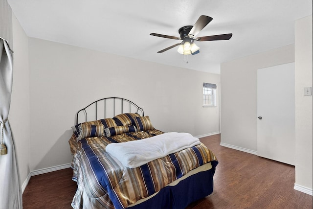 3302 Janwood Ln, Garland, TX 75044 - bedroom featuring wood finished floors and ceiling fan