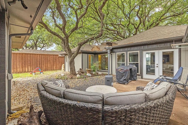 6005 Costera Ln, Dallas, TX 75248 - view of patio with french doors