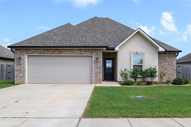 206 Berkshire Pl, Haughton, LA 71037 - view of front of home with a shingled roof, brick siding, concrete driveway, and an attached garage