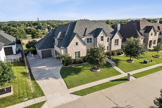 1030 Double B Trl, Prosper, TX 75078 - view of front of house with concrete driveway, a residential view, brick siding, and roof with shingles