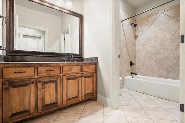 1911 Saddlehorn Ln, Mansfield, TX 76063 - full bath featuring tile patterned flooring, vanity, and shower / tub combination