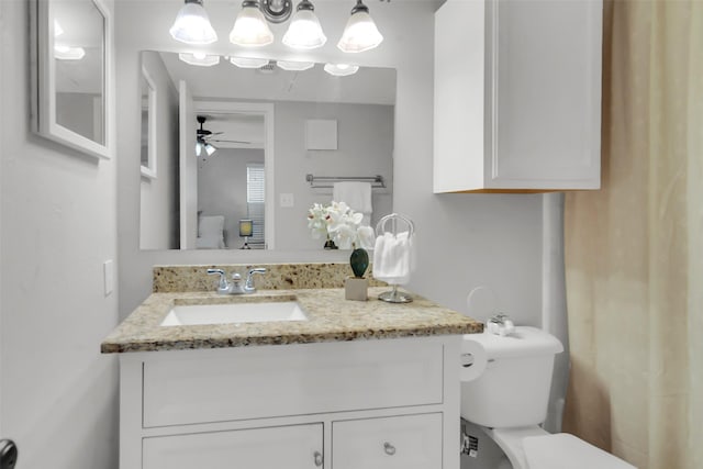 4748 Old Bent Tree Ln Unit 701, Dallas, TX 75287 - bathroom with vanity and a ceiling fan