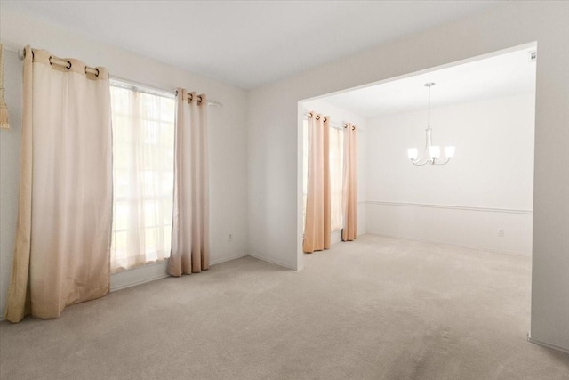 1100 Bellingham Pl, Arlington, TX 76001 - carpeted empty room with a chandelier