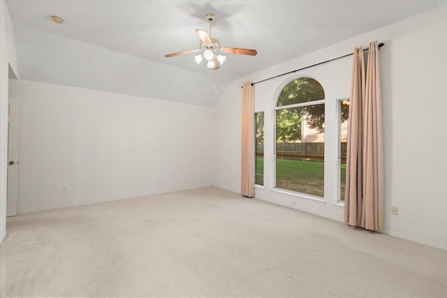 1100 Bellingham Pl, Arlington, TX 76001 - unfurnished room featuring carpet, ceiling fan, a smoke detector, and lofted ceiling