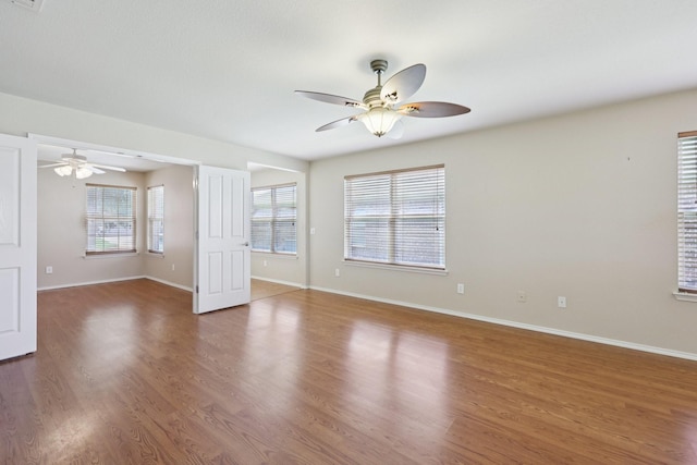 7850 Estancia Dr, Frisco, TX 75036 - spare room featuring a ceiling fan and wood finished floors