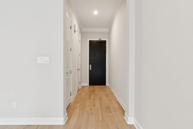 2300 Leonard St Unit 305, Dallas, TX 75201 - corridor with light wood-style floors and ornamental molding