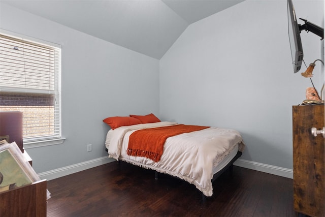 6308 Harold Creek Dr, Fort Worth, TX 76179 - bedroom featuring lofted ceiling and wood finished floors