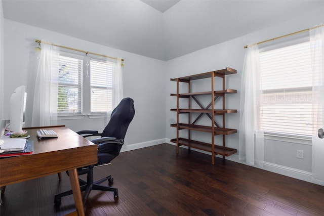 6308 Harold Creek Dr, Fort Worth, TX 76179 - home office with wood finished floors and baseboards