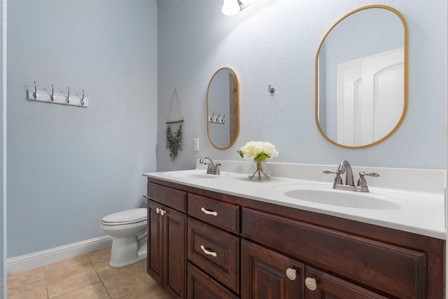6308 Harold Creek Dr, Fort Worth, TX 76179 - bathroom with double vanity and tile patterned floors