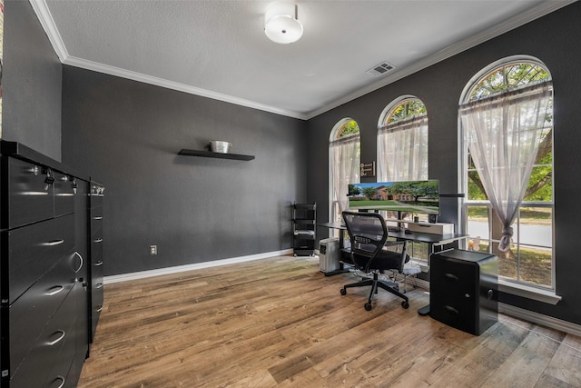 7305 Meadowwood Dr, Rowlett, TX 75089 - office space featuring wood finished floors and ornamental molding