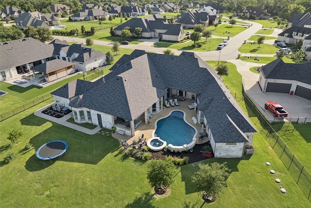 1800 Aspen St, Prosper, TX 75078 - aerial perspective of suburban area featuring a pool area