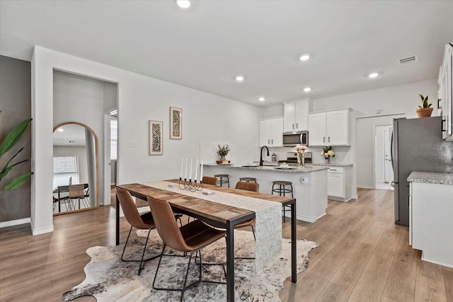1512 Bennington Ln, Celina, TX 75009 - dining room with light wood-style flooring and recessed lighting
