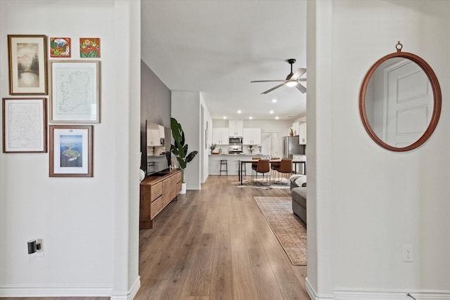 1512 Bennington Ln, Celina, TX 75009 - corridor featuring light wood finished floors and recessed lighting