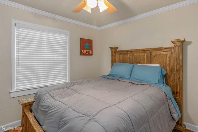 171 Albert Ave, Shreveport, LA 71105 - bedroom with ornamental molding and ceiling fan