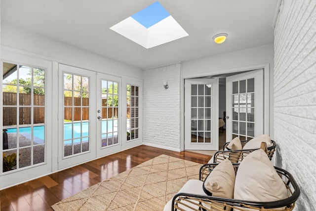 10305 Robindale Dr, Dallas, TX 75238 - sunroom featuring french doors and a skylight