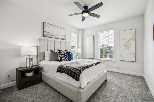 307 Misty Ln, Argyle, TX 76226 - carpeted bedroom with baseboards and a ceiling fan