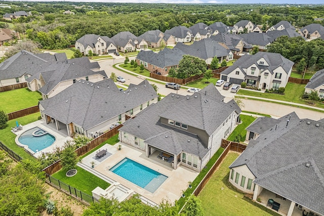 307 Misty Ln, Argyle, TX 76226 - aerial view of residential area featuring a pool