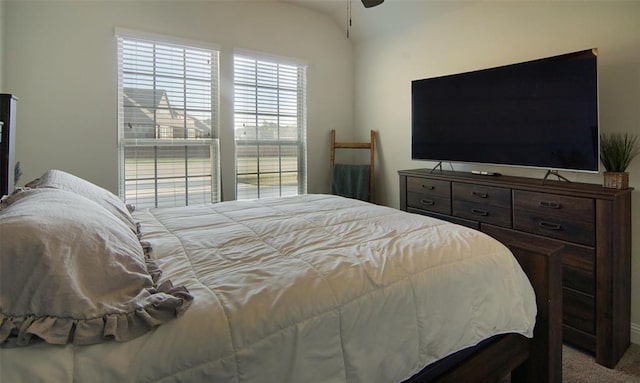 219 Spruce Valley Dr, Justin, TX 76247 - carpeted bedroom featuring vaulted ceiling
