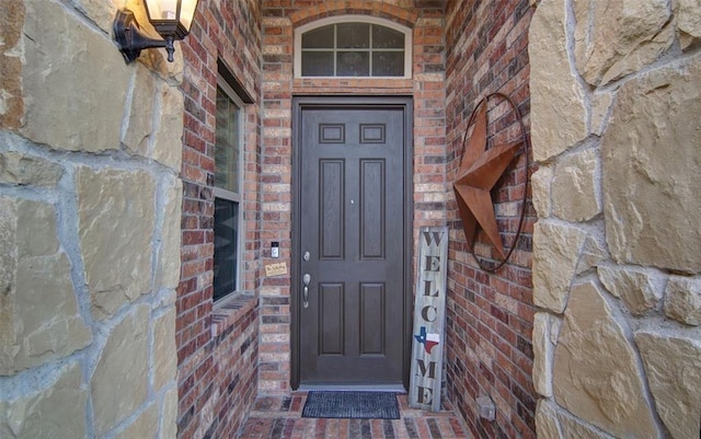 219 Spruce Valley Dr, Justin, TX 76247 - entrance to property featuring brick siding