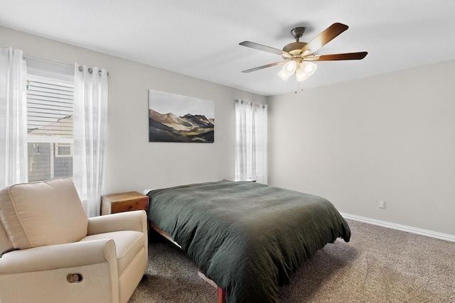 1848 Indigo Ln, Forney, TX 75126 - bedroom with carpet flooring, multiple windows, and ceiling fan